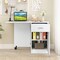 Compact Folding Desk with Cabinet and Drawer for Small Spaces and Office Use
